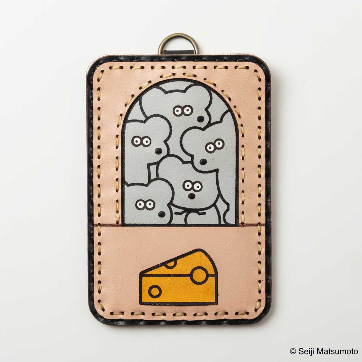 OJAGA DESIGN ねずみのANDY カードケース（ベージュ）【2026年8月下旬