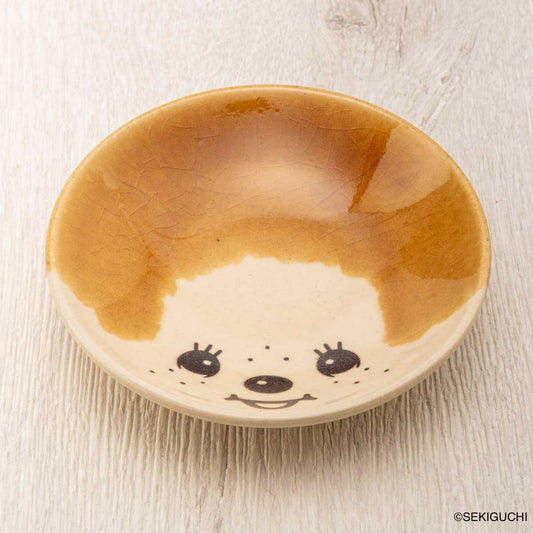 MASHICO 豆皿 モンチッチ アンバー(飴釉)