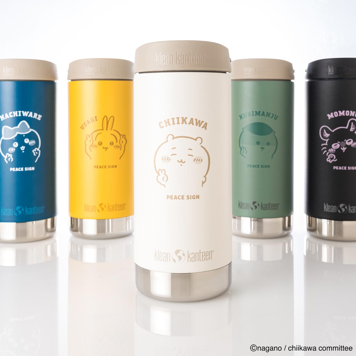 Klean Kanteen ちいかわ インスレートボトル TKWide 12oz（355ml）w/カフェキャップ [ちいかわ]【2025年8月中旬より順次お届け予定】