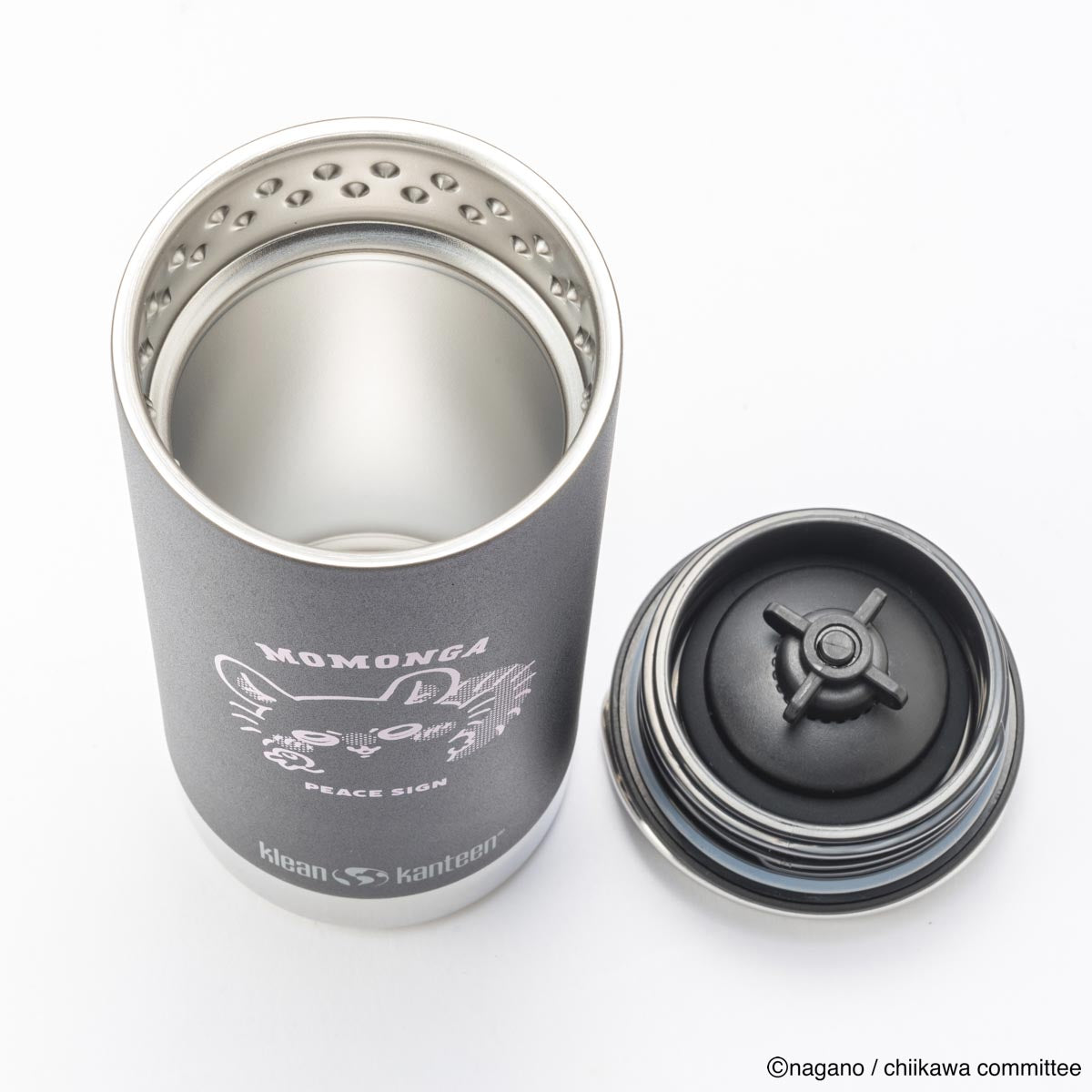 Klean Kanteen ちいかわ インスレートボトル TKWide 12oz（355ml）w/カフェキャップ [モモンガ]【2025年8月中旬より順次お届け予定】