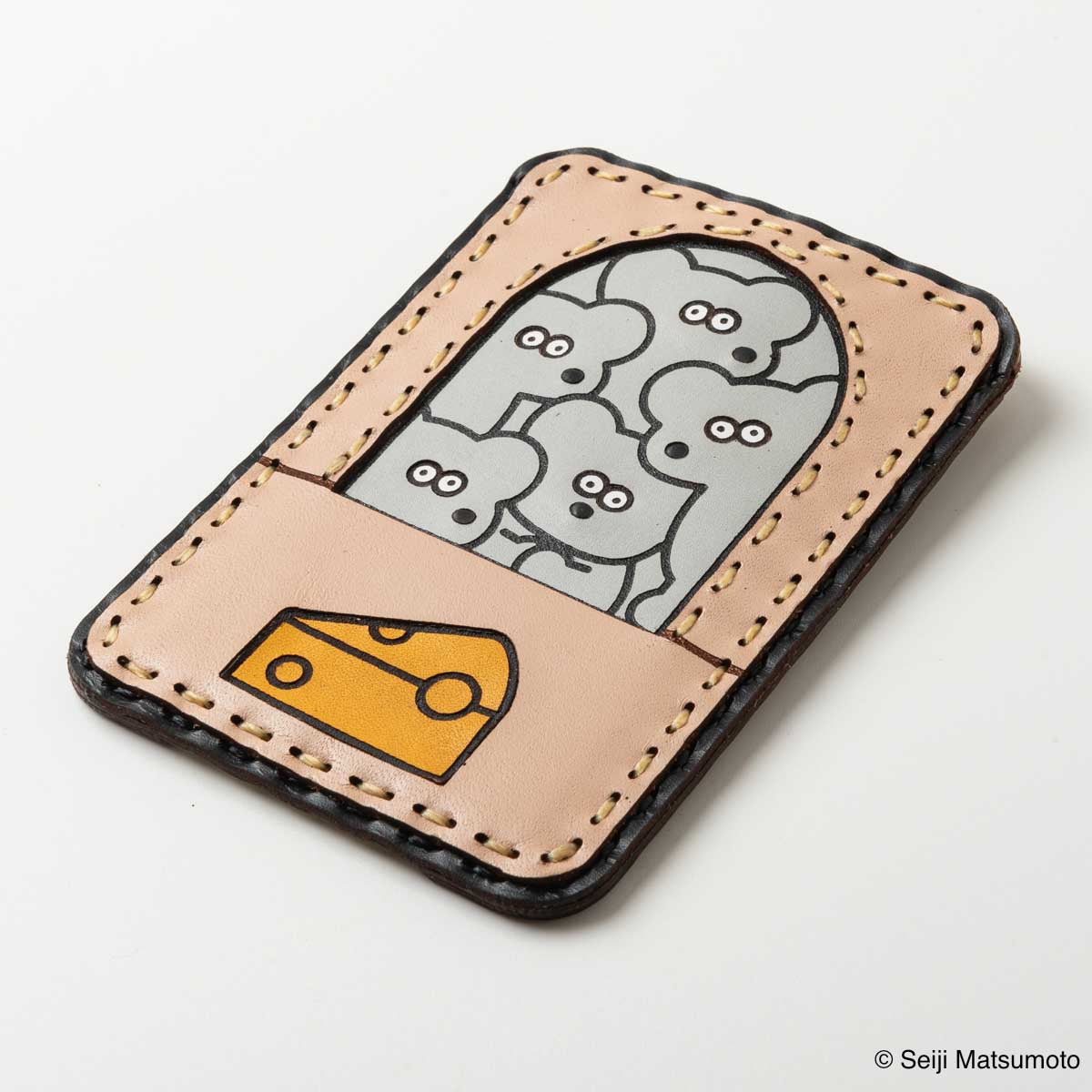 OJAGA DESIGN ねずみのANDY カードケース（ベージュ）【2026年8月下旬より順次お届け予定】
