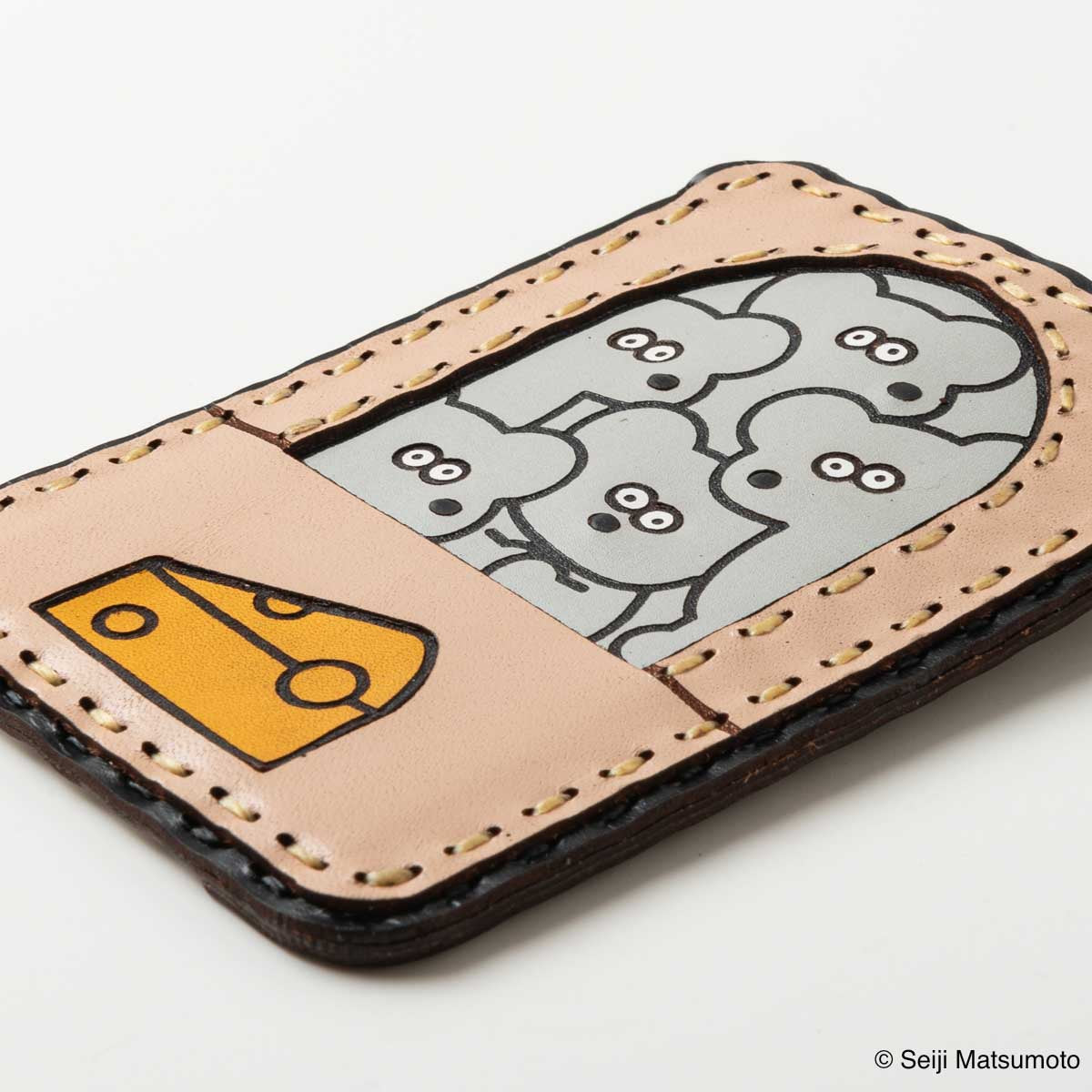 OJAGA DESIGN ねずみのANDY カードケース（ベージュ）【2026年8月下旬より順次お届け予定】