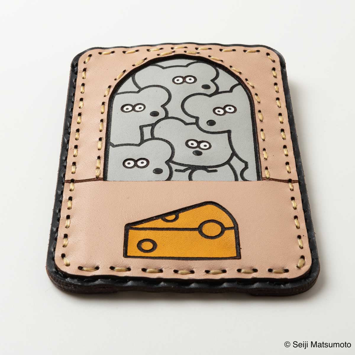 OJAGA DESIGN ねずみのANDY カードケース（ベージュ）【2026年8月下旬より順次お届け予定】