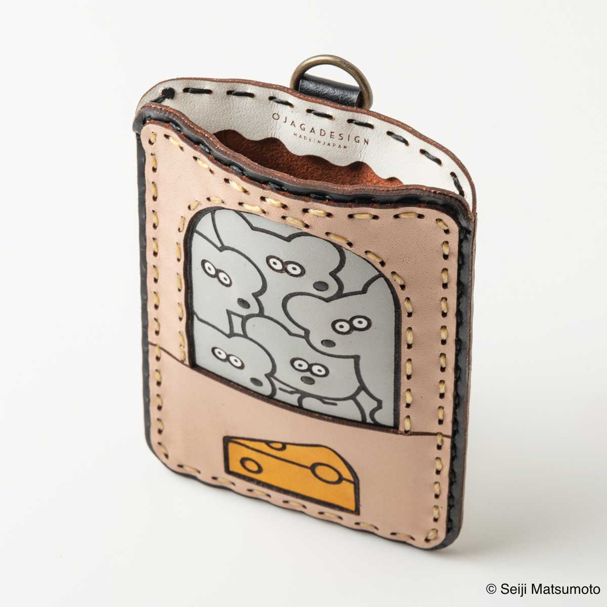 OJAGA DESIGN ねずみのANDY カードケース（ベージュ）【2026年8月下旬より順次お届け予定】