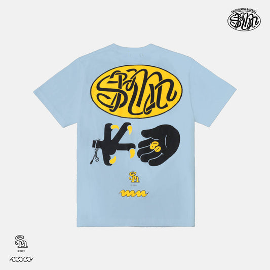 [ホークス/manucoffee] ENJOY B&B Tシャツ LIGHT BLUE（ヒキダシストア限定カラー）【2025年11月中旬お届け予定】