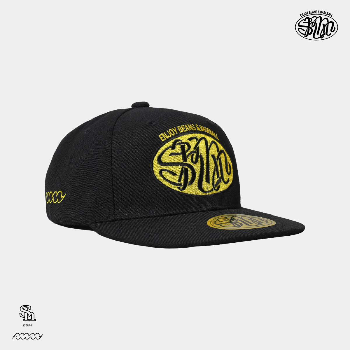 [ホークス/manucoffee] Logo スナップバックキャップ