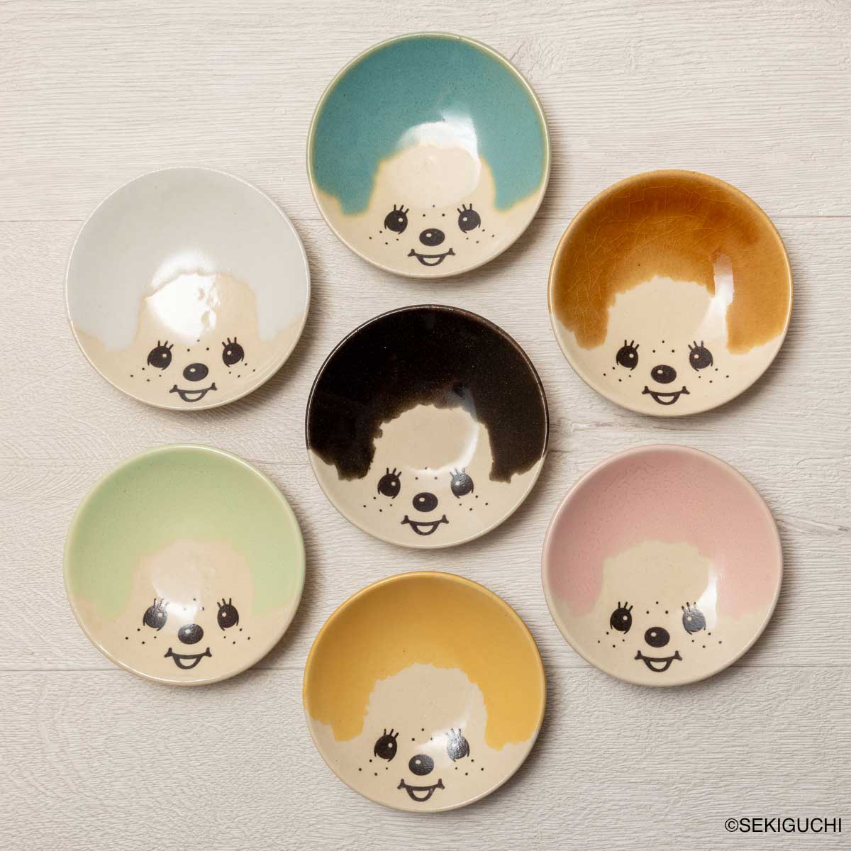 MASHICO 豆皿 モンチッチ アンバー（飴釉）