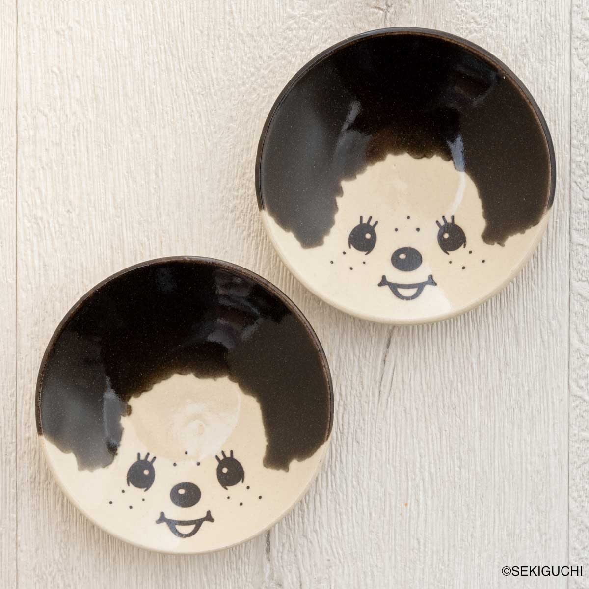 MASHICO 豆皿 モンチッチ ブラック（黒釉）