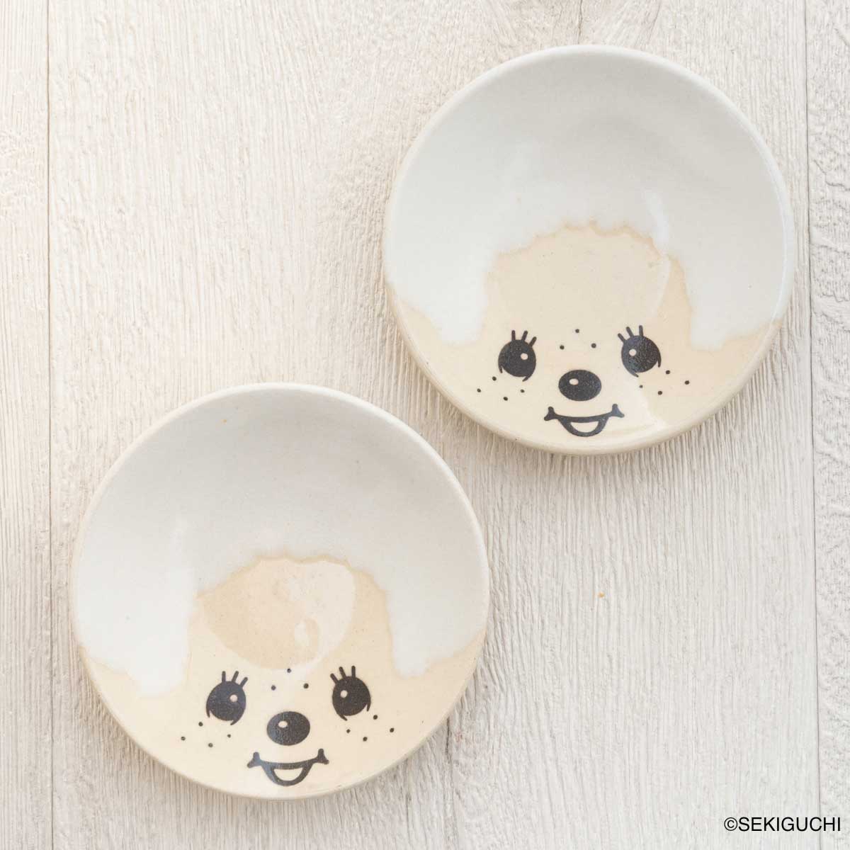 MASHICO 豆皿 モンチッチ ホワイト（糠白釉）