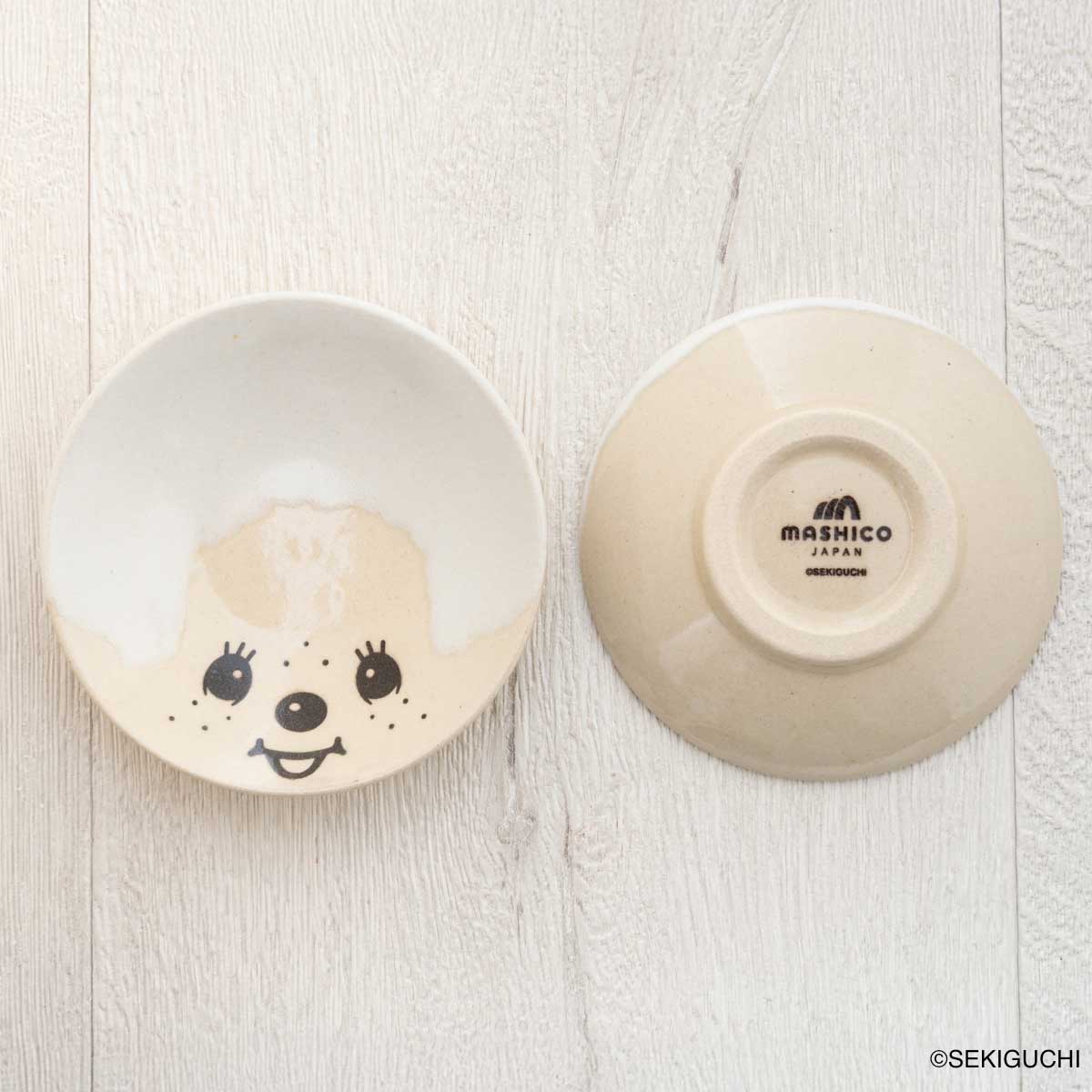 MASHICO 豆皿 モンチッチ ホワイト（糠白釉）