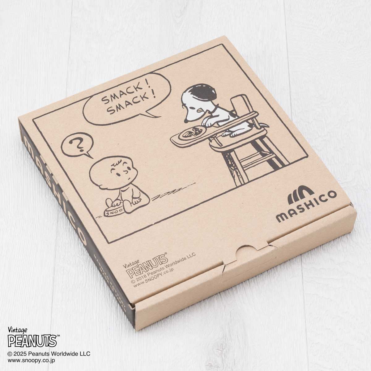 MASHICO プレート17cm PEANUTS [Tickle] ライトブルー/ホワイト