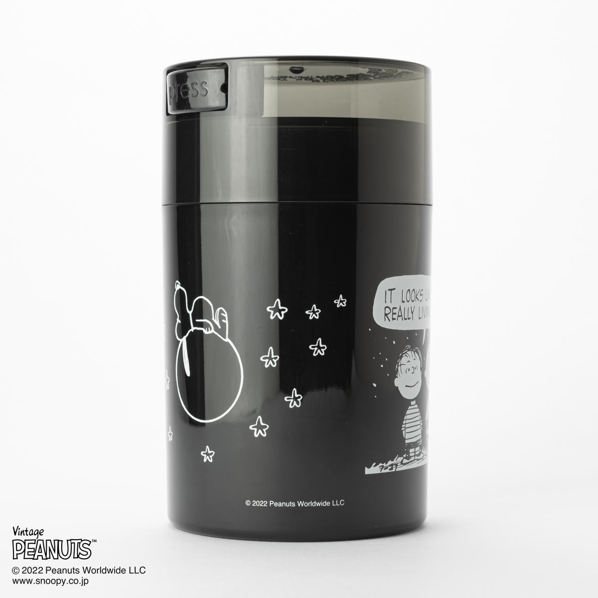PEANUTS Tightvac コンテナ 0.57L クリアブラック [Night] – ヒキダシ